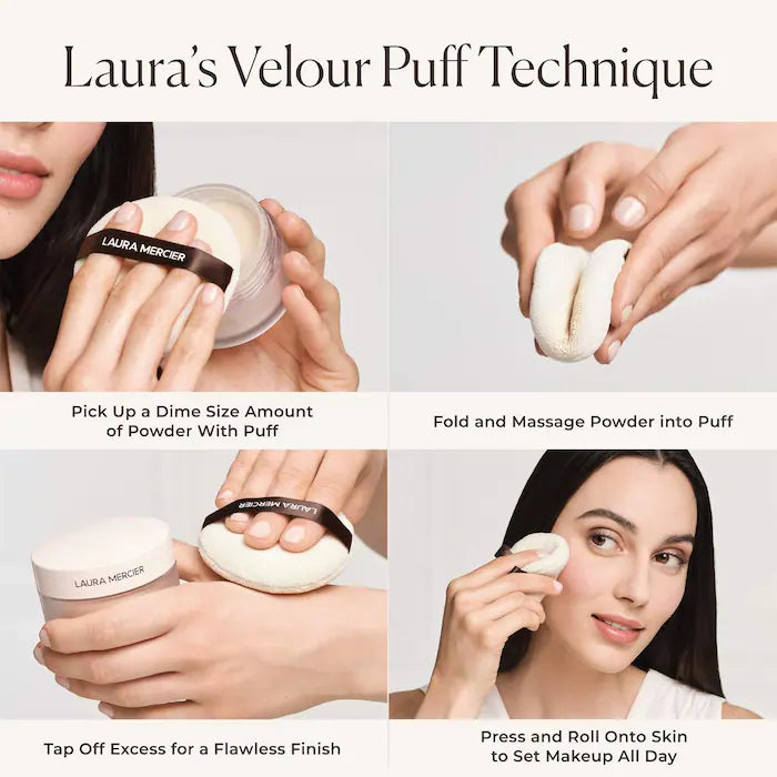 Laura Mercier
Divinely Flawless Translucent Loose Setting Powder & Puff Set- Talc Free Ultra Blur