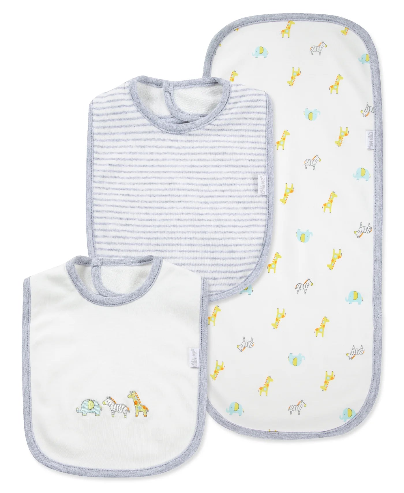 Bib&Burp Set Safari 🐢🩵🦒 Algodón Orgánico