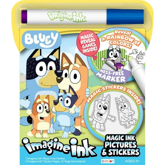 Imagine Ink Bluey Libro de Colorear y Actividades