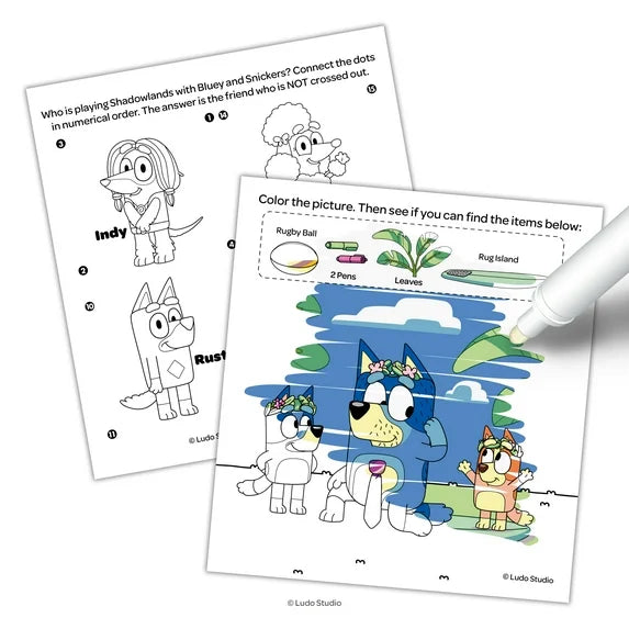 Imagine Ink Bluey Libro de Colorear y Actividades