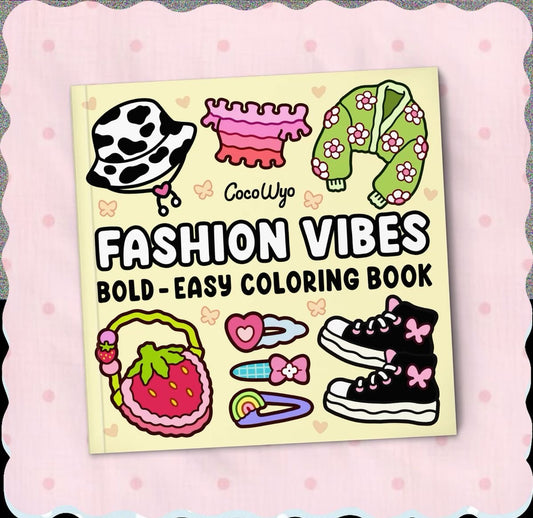 Coco Wyo Fashion Vibes Bold Easy Coloring Book