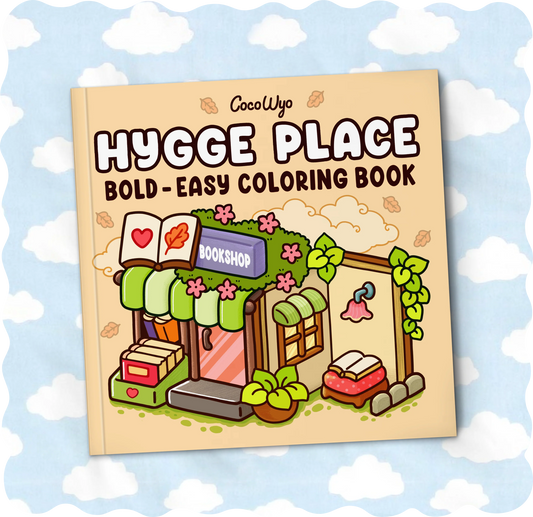 CocoWyo Hygge Place Bold Easy Coloring Book