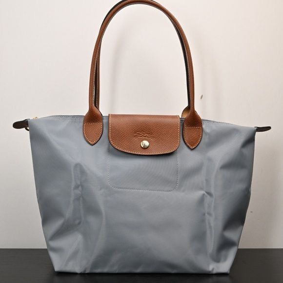 Longchamp Steel Le Pliage Medium Tote 🩵🩶🤍