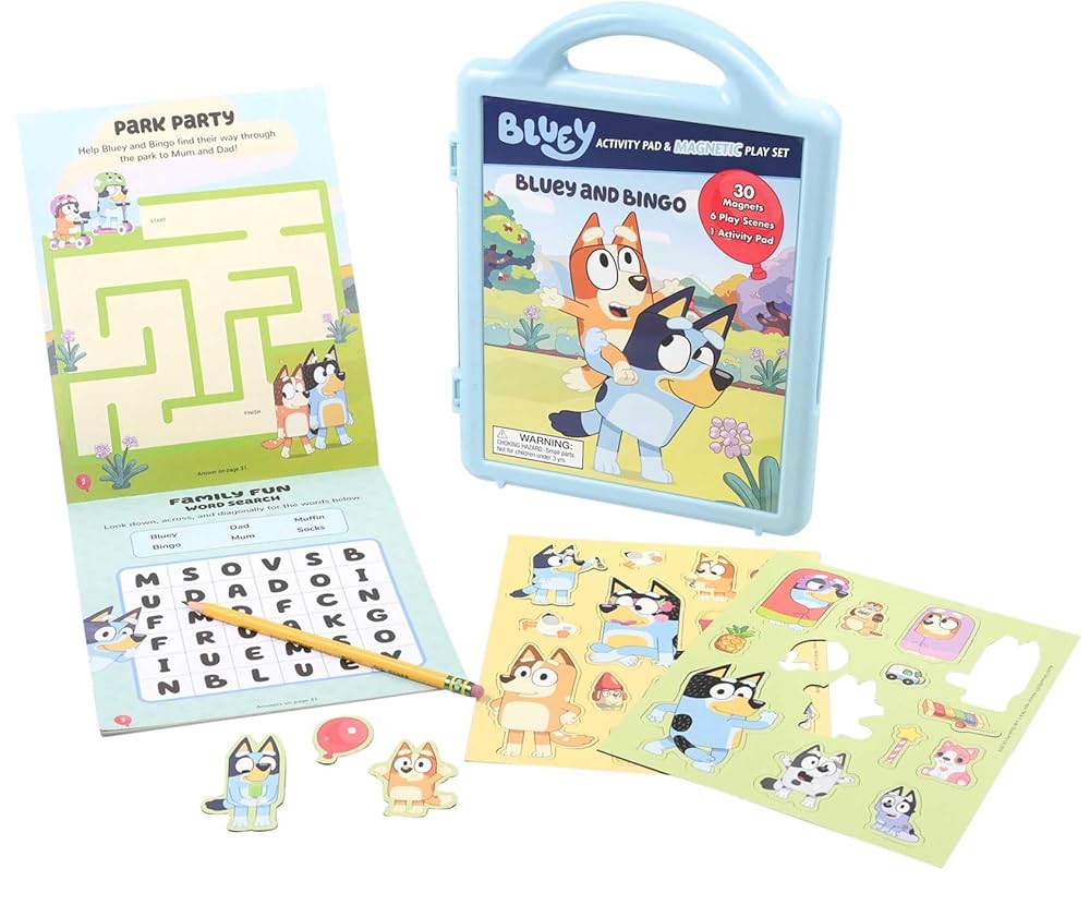 Bluey & Bingo Activity Pad & Magnetic Play Set