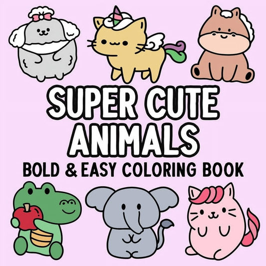 Super Cute Animals Coloring Book