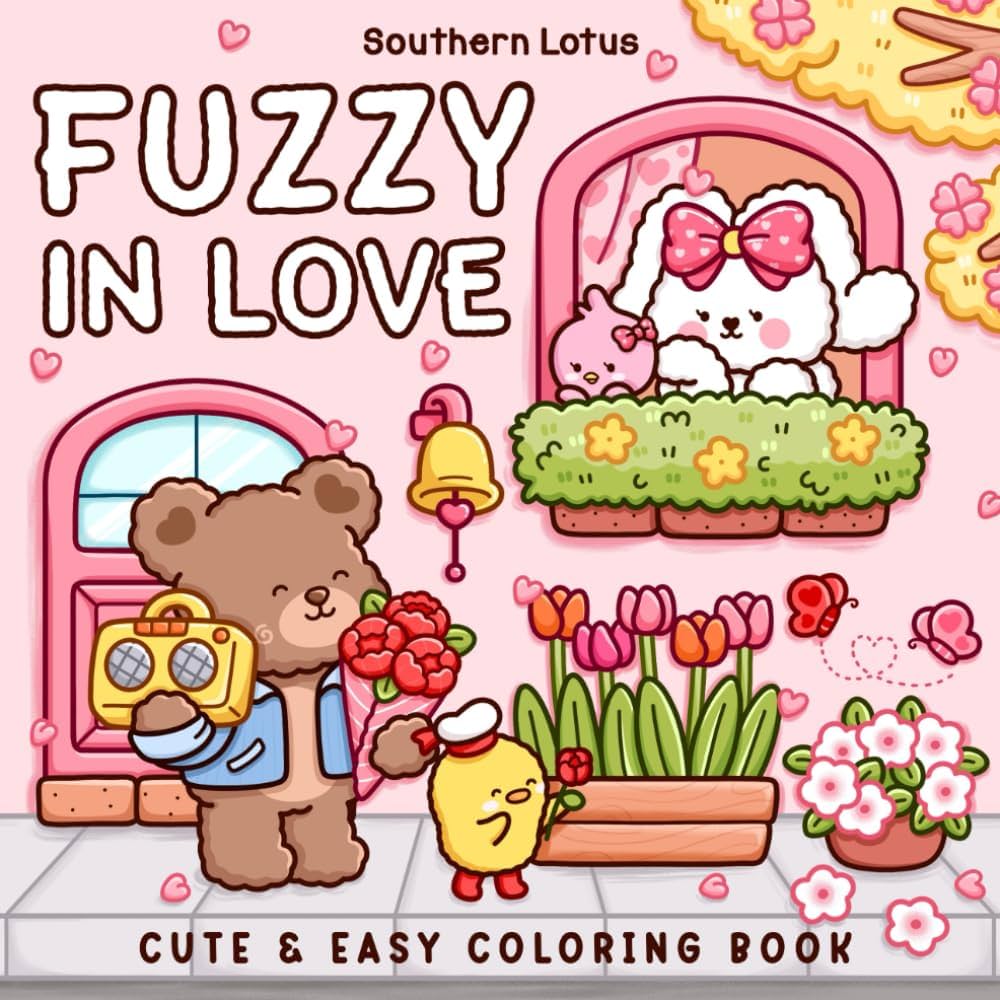 Fuzzy in Love Coloring Book