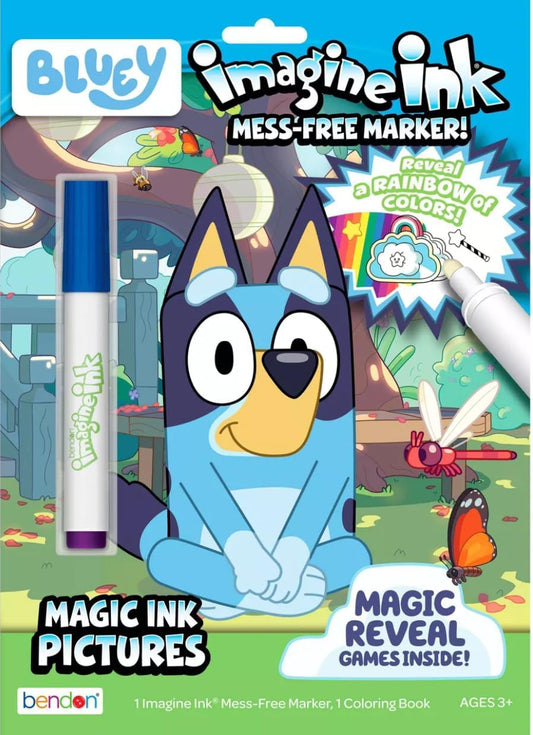Bluey Mess Free Imagine Ink Coloring Book