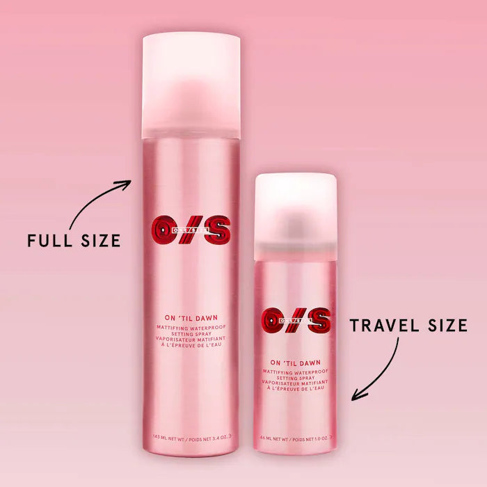 ✨ONE/SIZE by Patrick Starrr✨
On 'Til Dawn Mattifying Waterproof Setting Spray