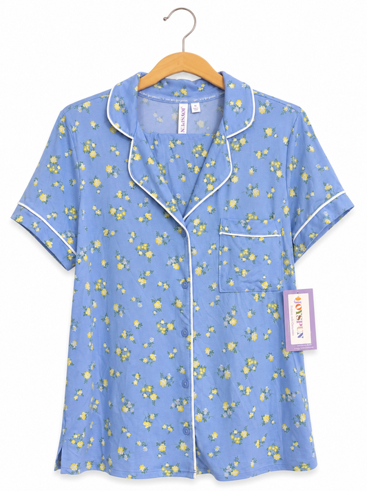 Pijama de Short Flores Amarillas