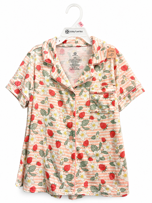Pijama de Short Flores y Fresas
