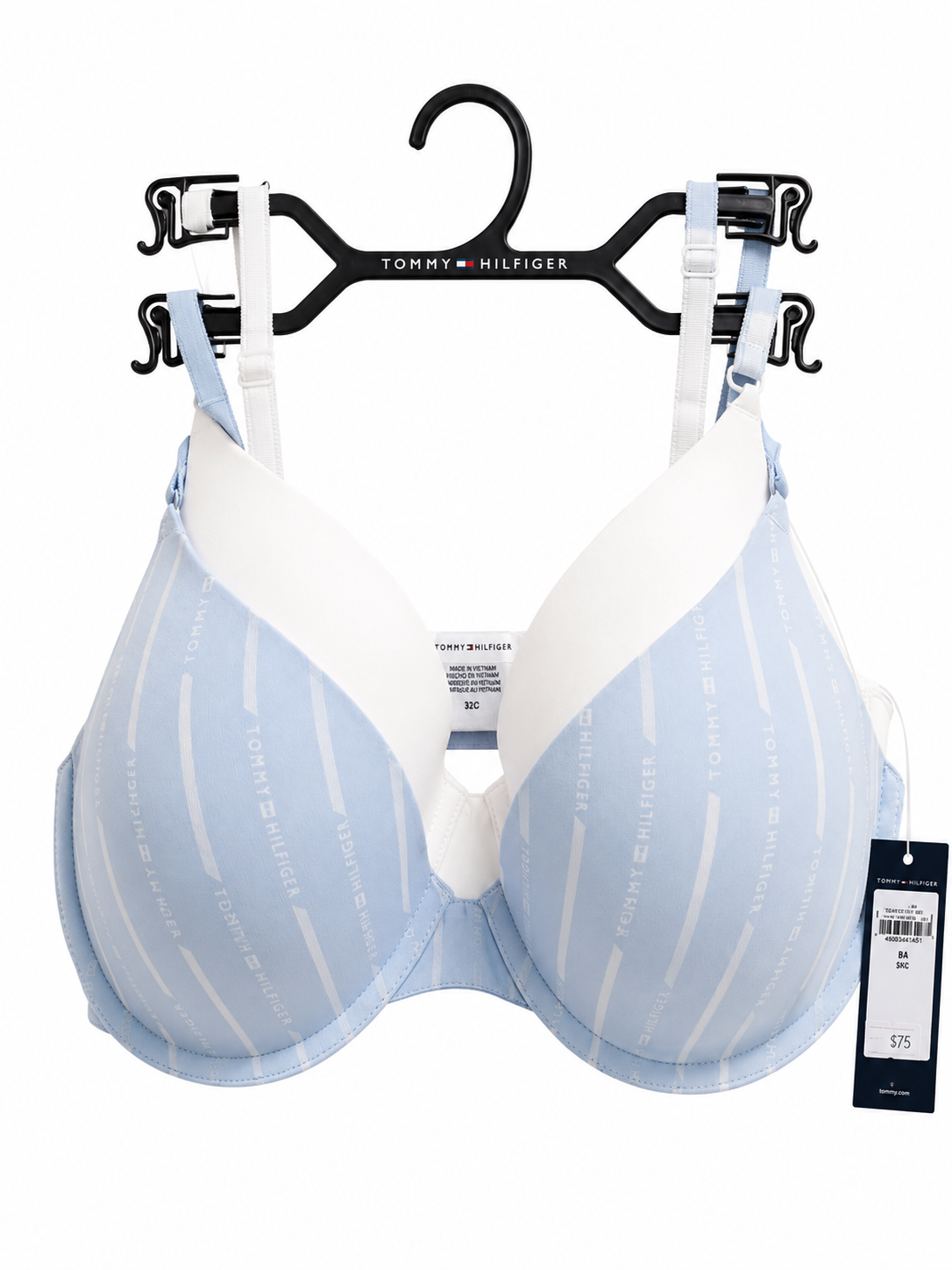 2pk Bra Tommy Hilfiger Celeste y Blanco