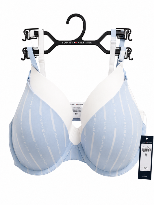2pk Bra Tommy Hilfiger Celeste y Blanco