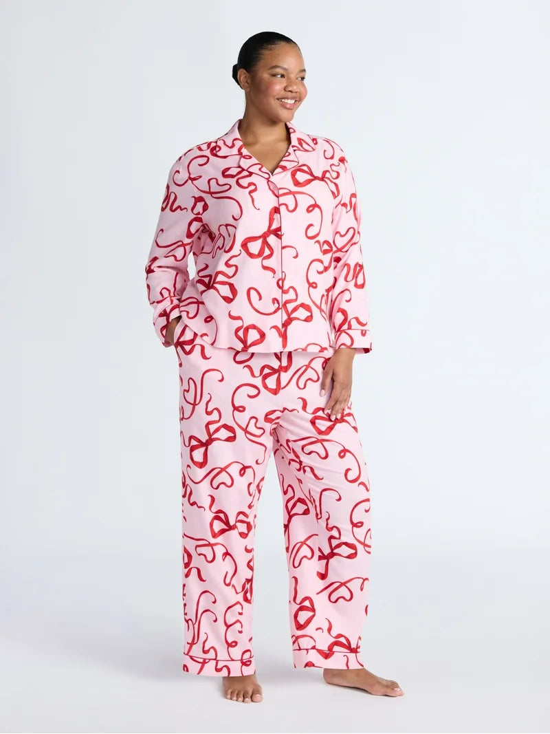 Pijama lazos Rosada y Roja