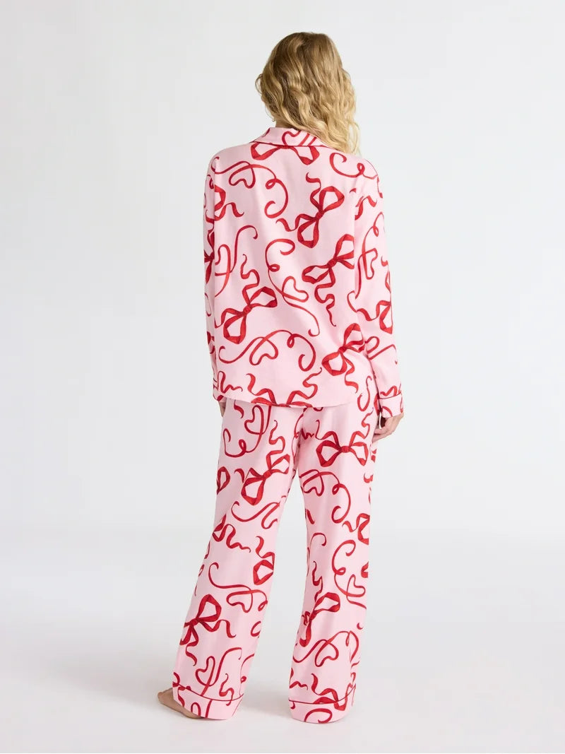 Pijama lazos Rosada y Roja