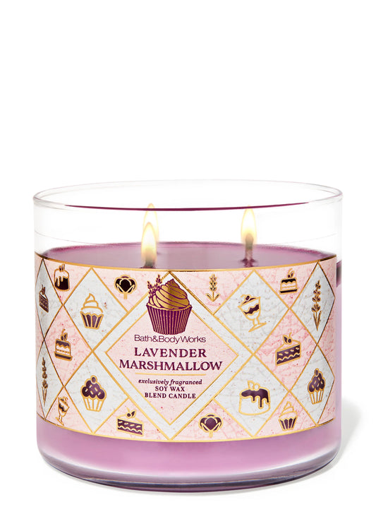 Vela 3 Mechas Lavender Marshmellow