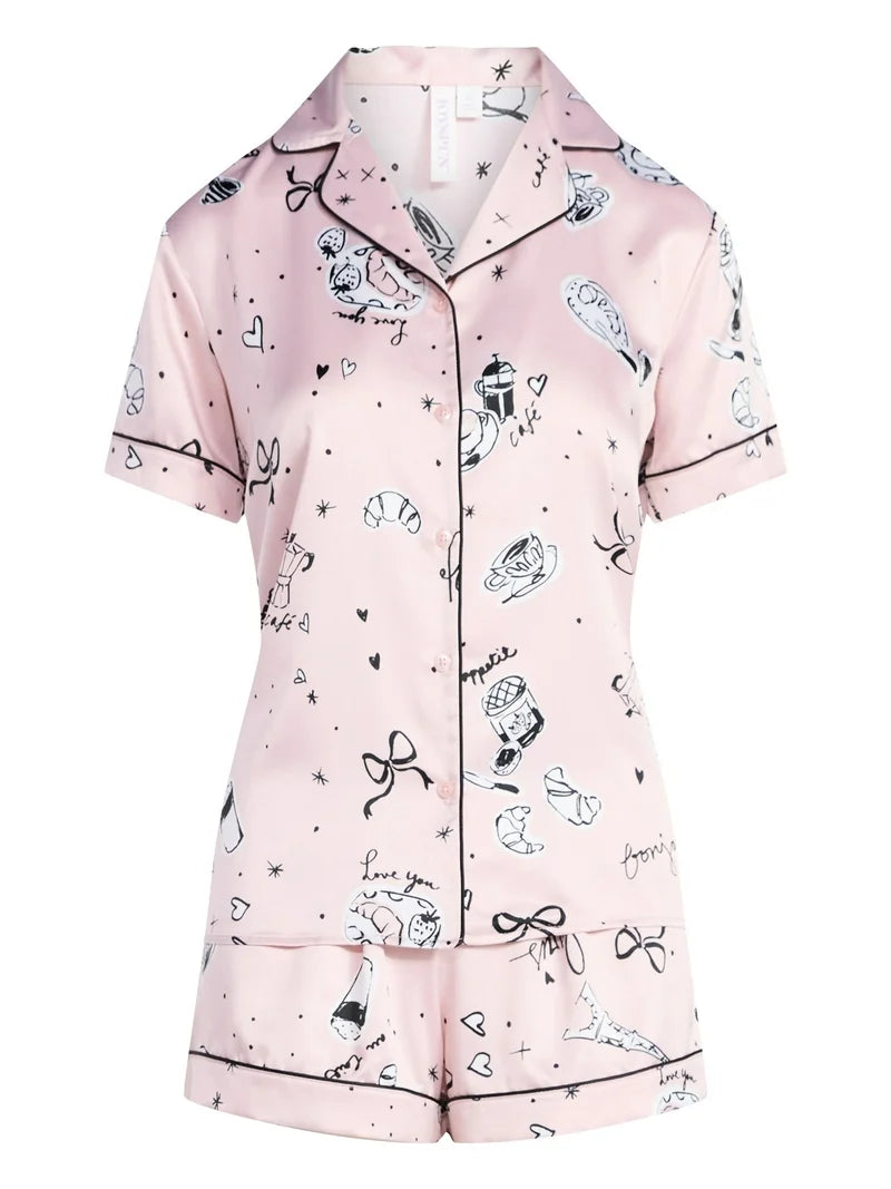 Pijama de Short de Satin