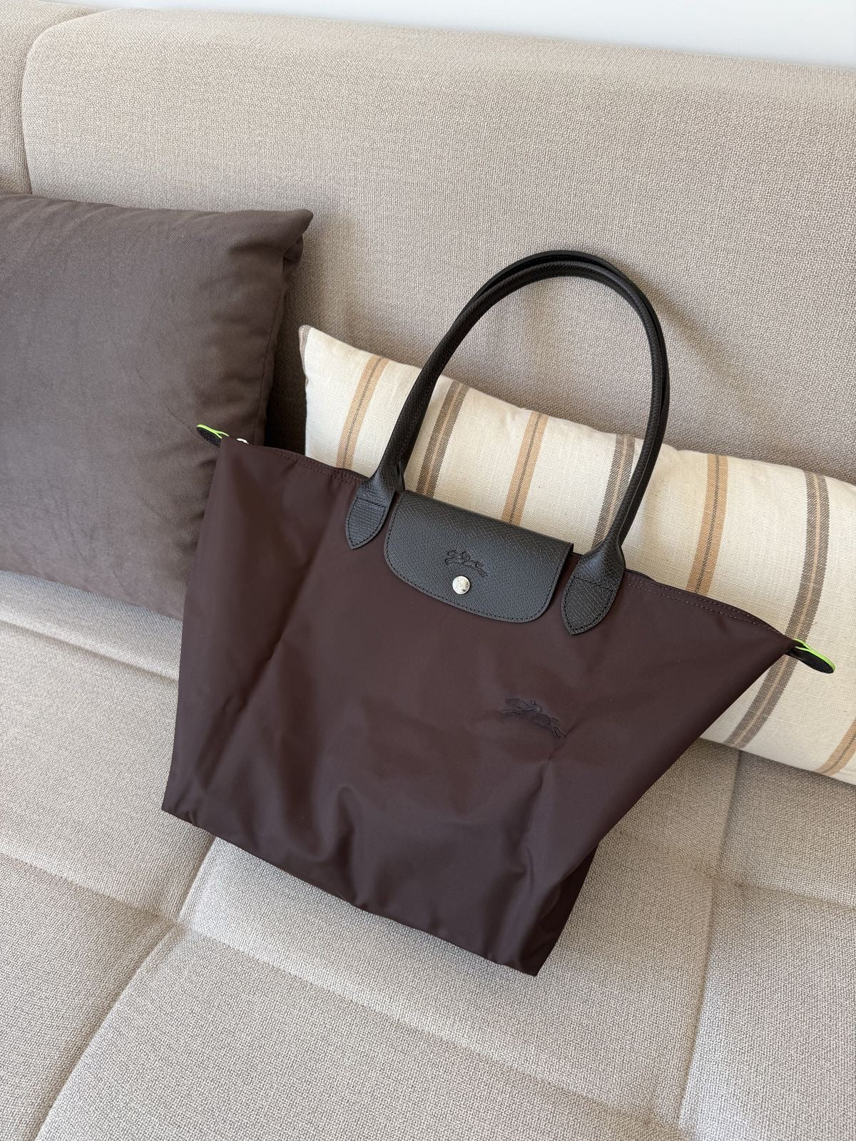 Longchamp Le Pliage Mocha Tote Bag M