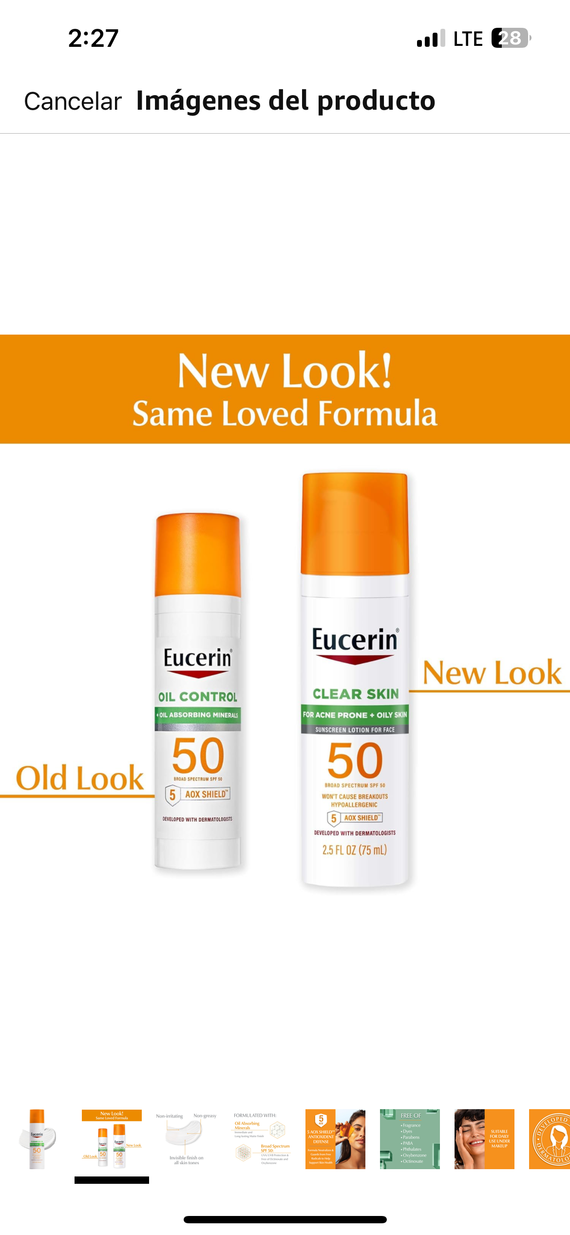 ✨ Eucerin Face Oil Control Sunscreen Lotion - SPF 50✨