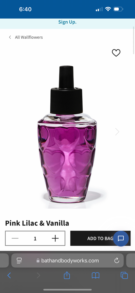 Refil de Aroma Pink Lilac & Vanilla