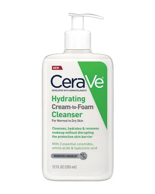 ✨Cerave Hydrating Cream-to-Foam Cleanser✨