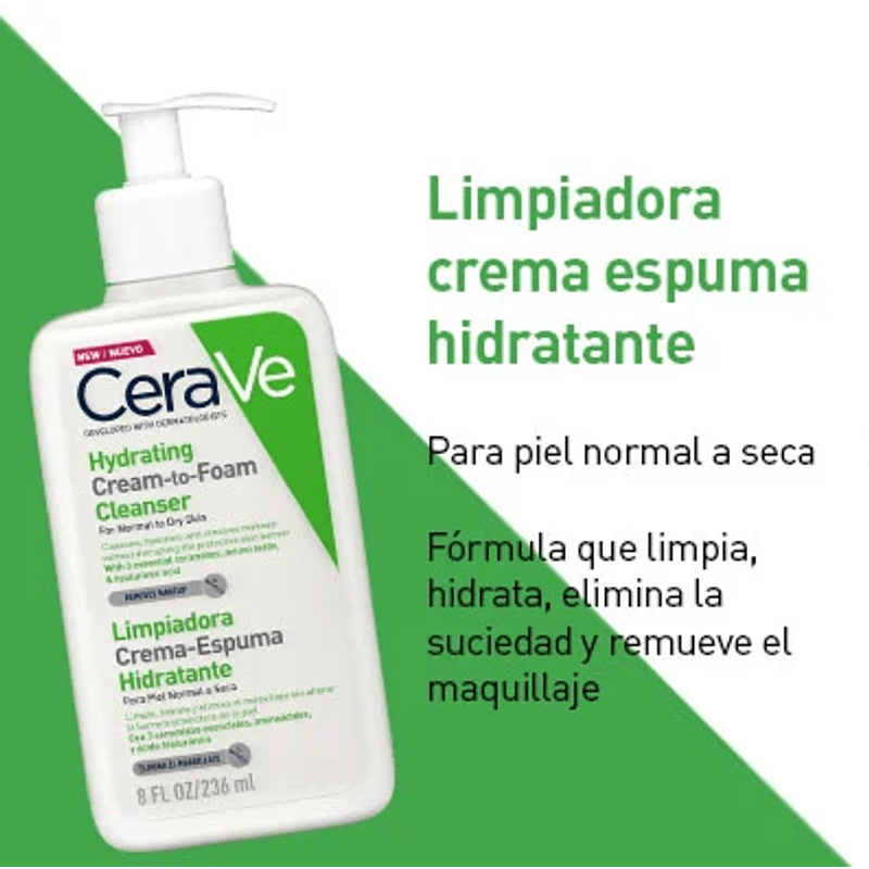 ✨Cerave Hydrating Cream-to-Foam Cleanser✨