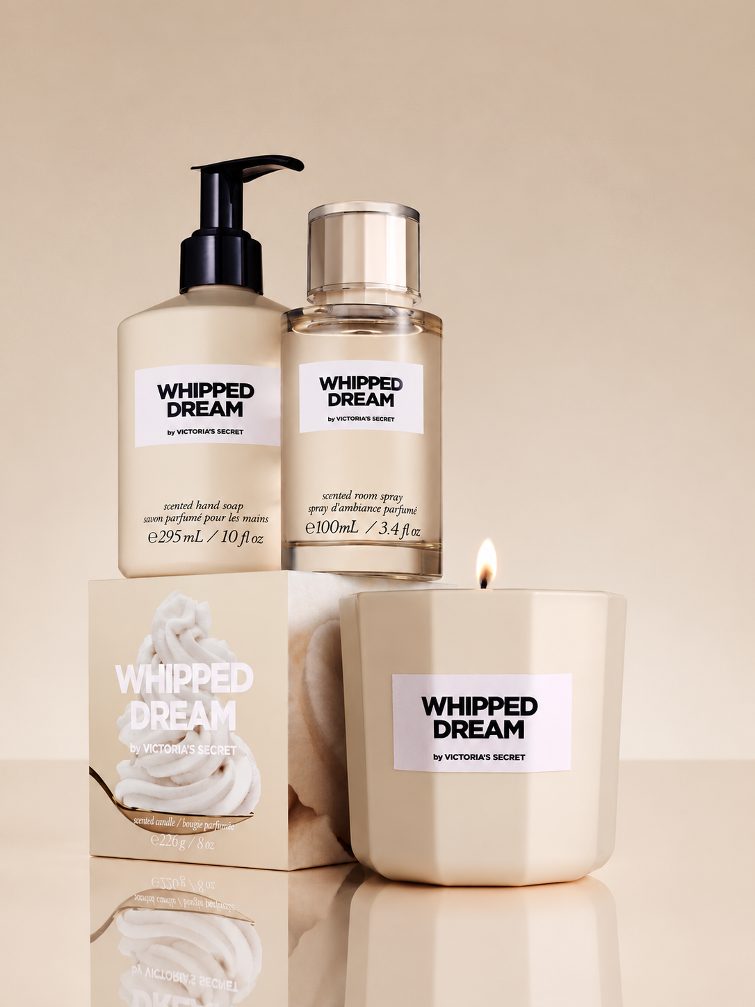 Set Hogar Victoria's Secret Whipped Dream Vela, Jabon de Manos y Room Spray
