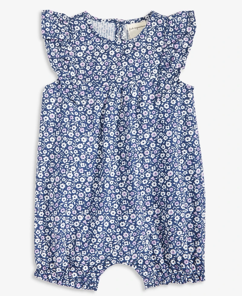 First Impressions Baby Girls Floral-Print Cotton Sunsuit