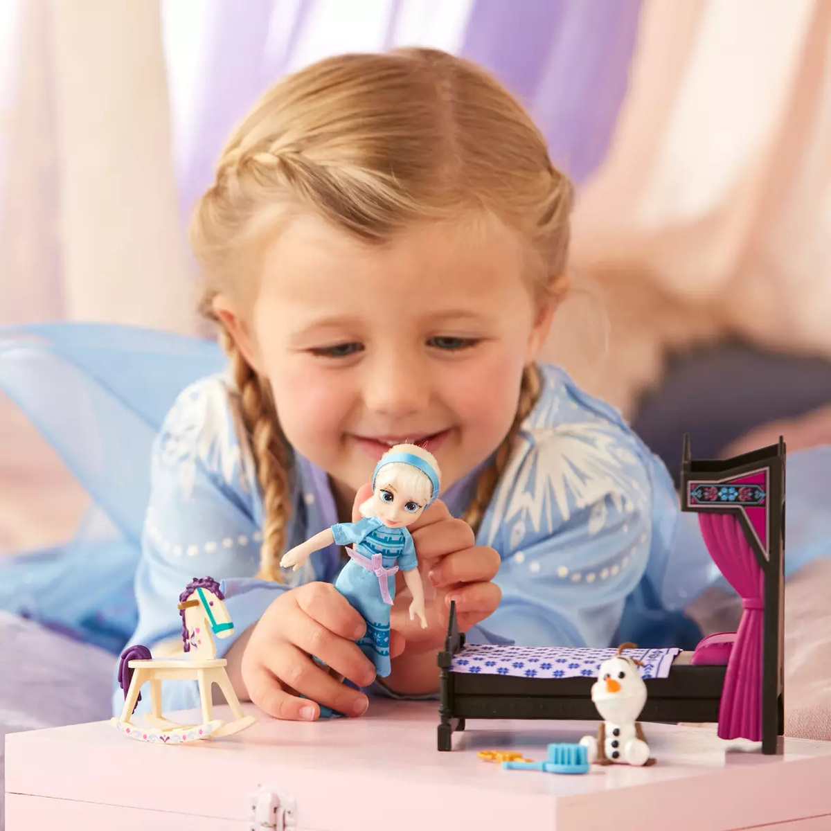 Elsa Disney Once Upon a Story Mini Doll Play Set – Frozen – 5''
