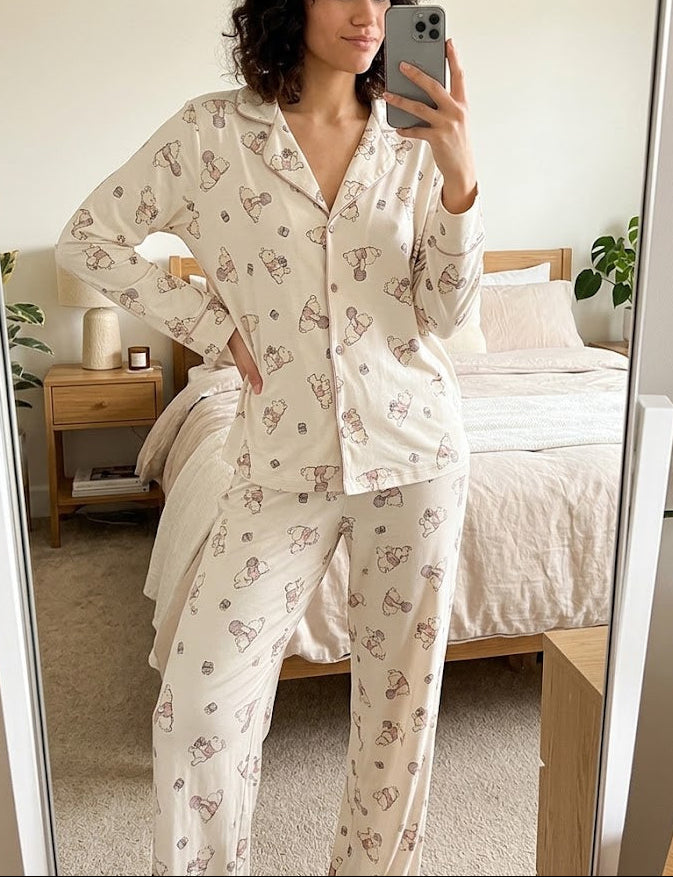 Pijama Winnie the Pooh Manga Larga