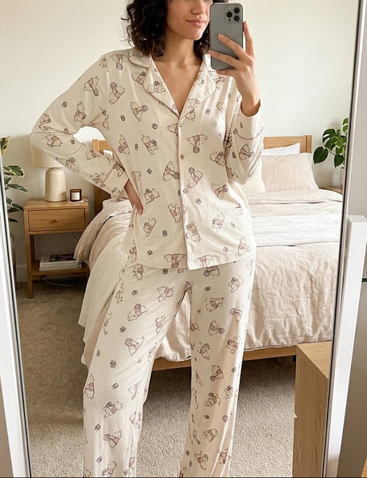 Pijama Winnie the Pooh Manga Larga