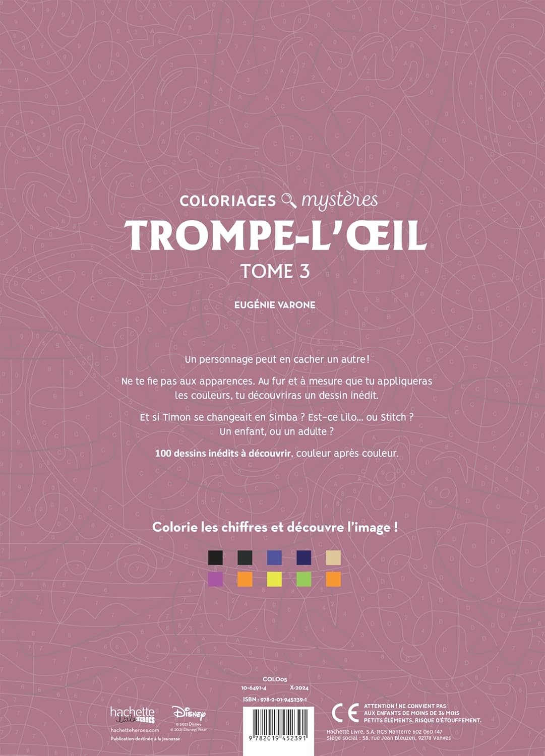 Coloriages mystères Disney - Tome 3
