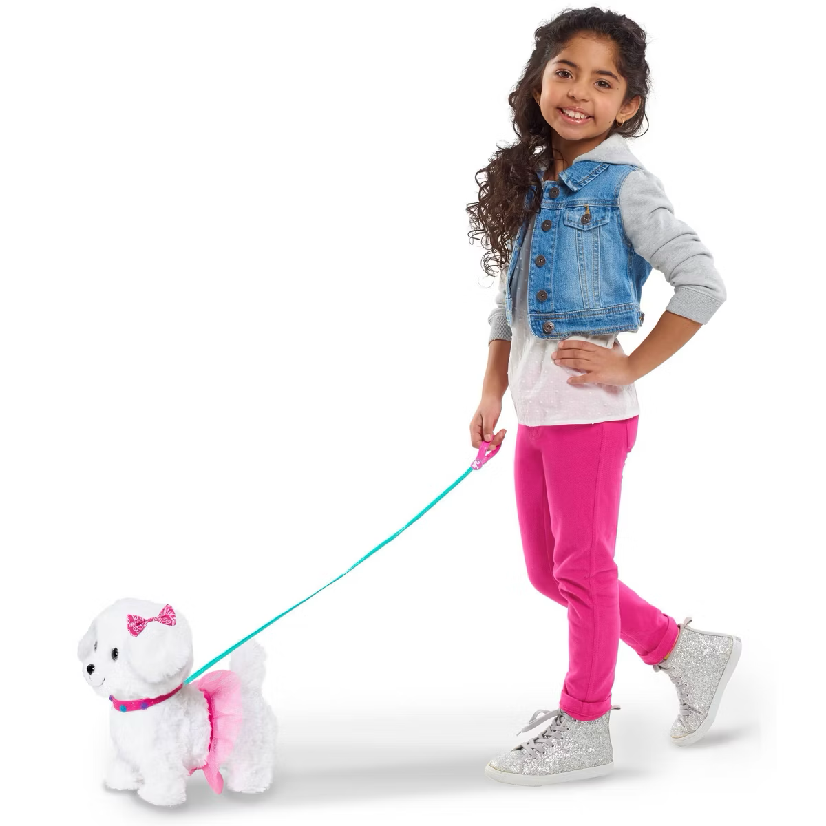 Barbie Walking Puppy Plush Toy 10pc Interactive Pet