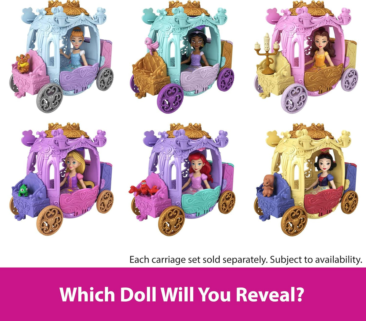 Princess Small Doll & Carriage- Carruaje y princesa Sorpresa