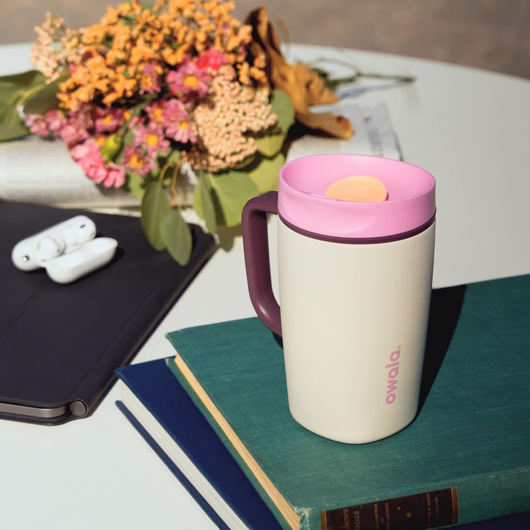 Owala SmoothSip Slider Stainless Steel Insulated Travel Mug with Handle 12oz