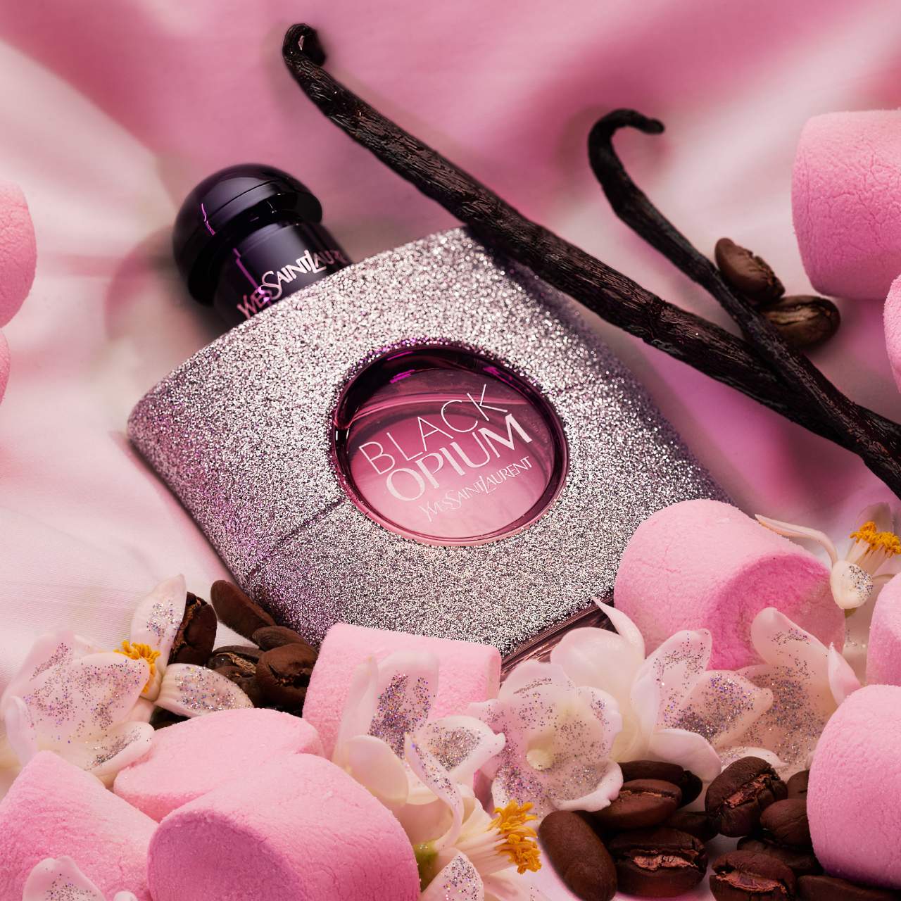 Yves Saint Laurent Black Opium Eau de Parfum Glitter with Marshmallow & Coffee
