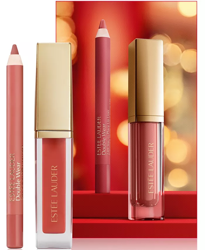 Estée Lauder 2-Piece Petite Suite Mini Lip Oil & Lip Liner Duo Makeup Gift Set