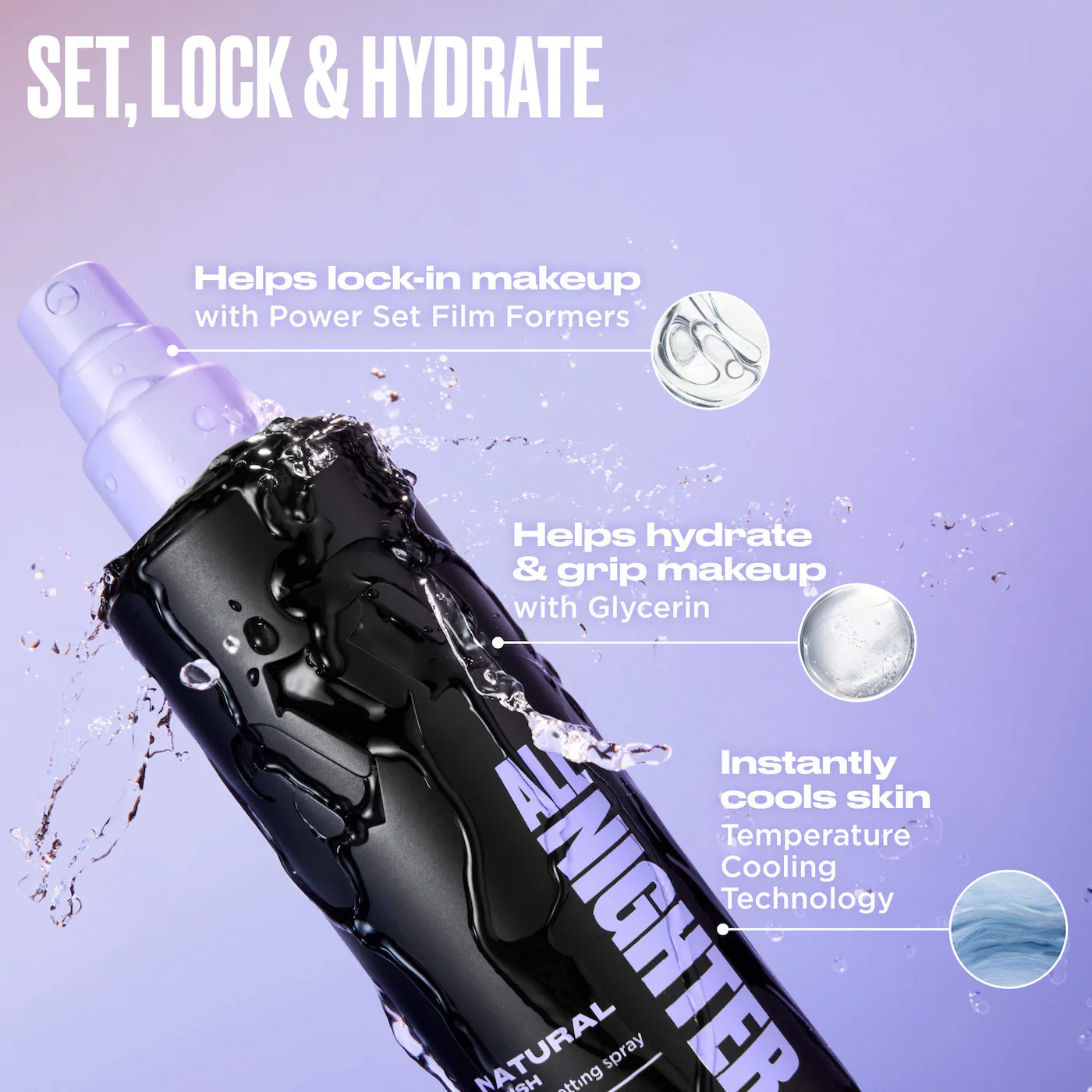 Urban Decay All Nighter Waterproof Natural Finish Setting Spray with 24HR Wear