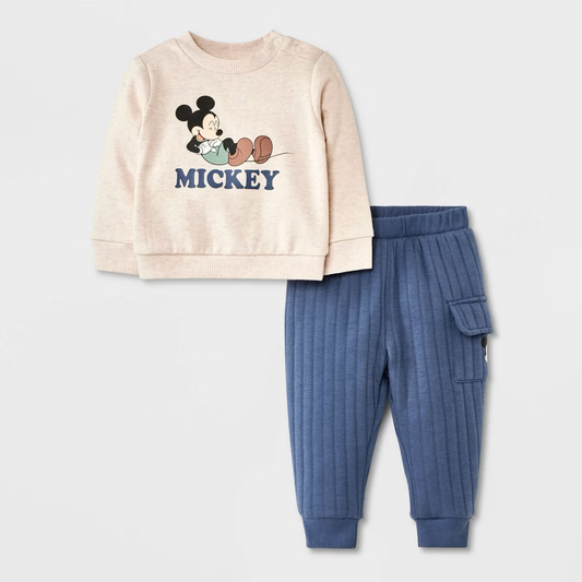 Baby Boys' 2pc Disney Mickey Mouse Set Suéter y Buzo