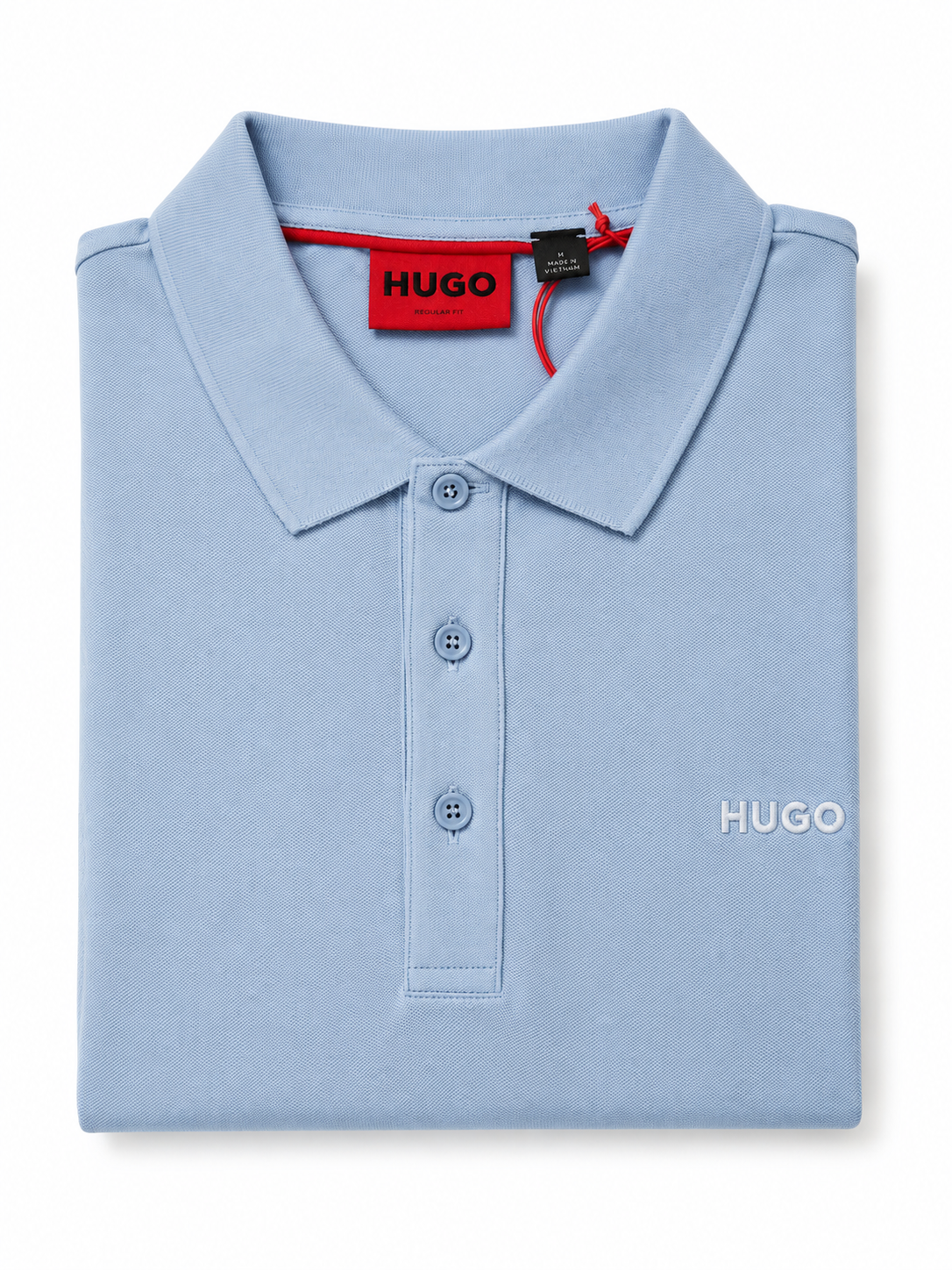 Camisa Tipo Polo Hugo Celeste