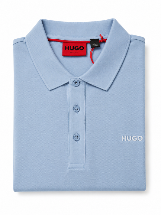 Camisa Tipo Polo Hugo Celeste