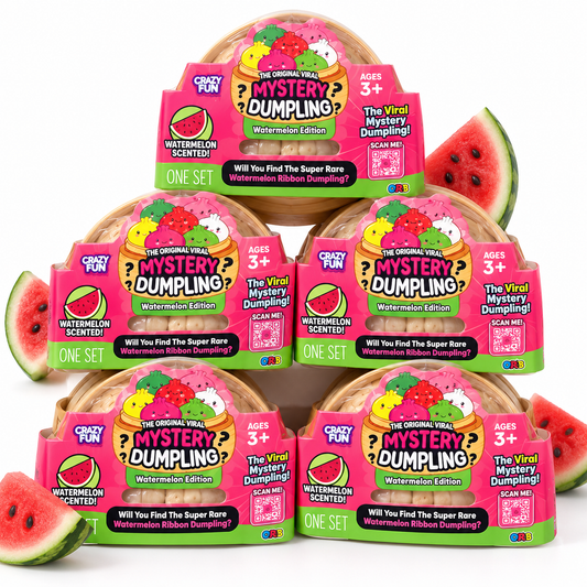 SQUISHY- RMS Crazy Fun Mystery Dumpling Watermelon Edition Stress Ball