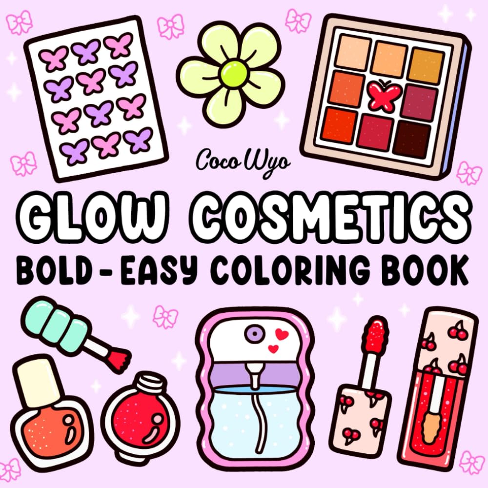 Coco Wyo Glow Cosmetics: Coloring Book for Adults and Kids