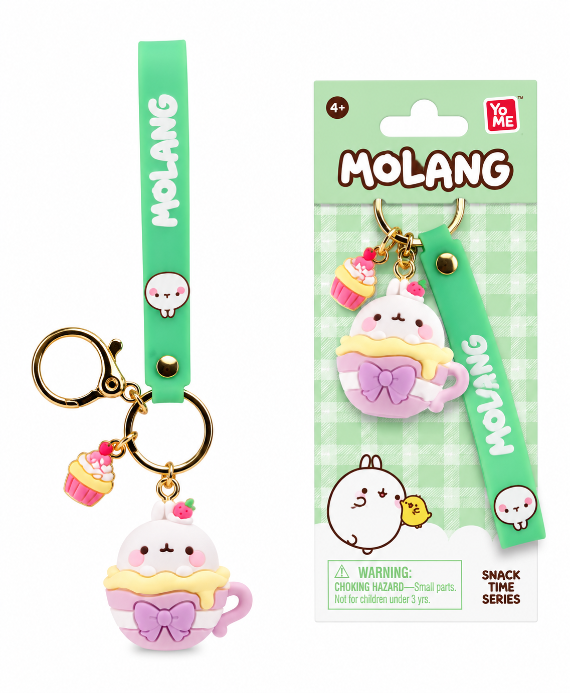 Llavero Yume Molang Colección Snack Time Animalitos