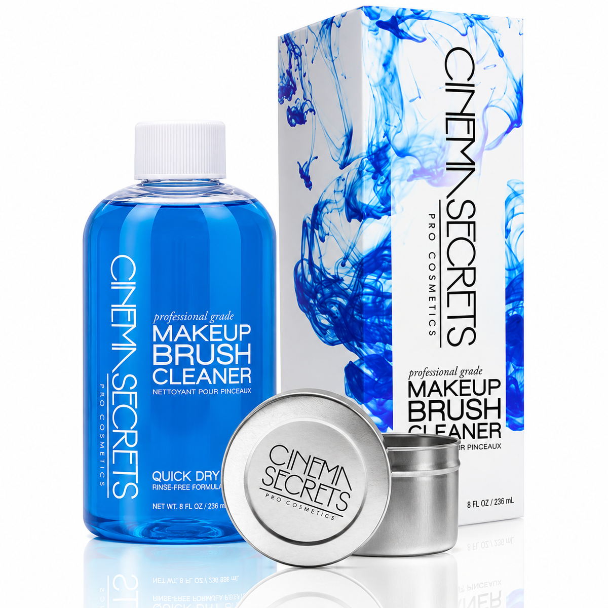 Cinema Secrets Professional Brush Cleaner - 8oz - 236ml with cleansing tin