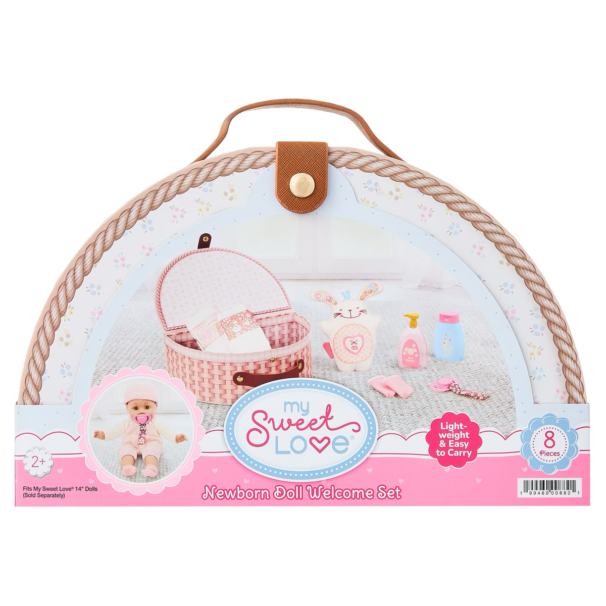 My Sweet Love Muñeca Recién Nacida Set de Juego de Bienvenida, 8 Piezas