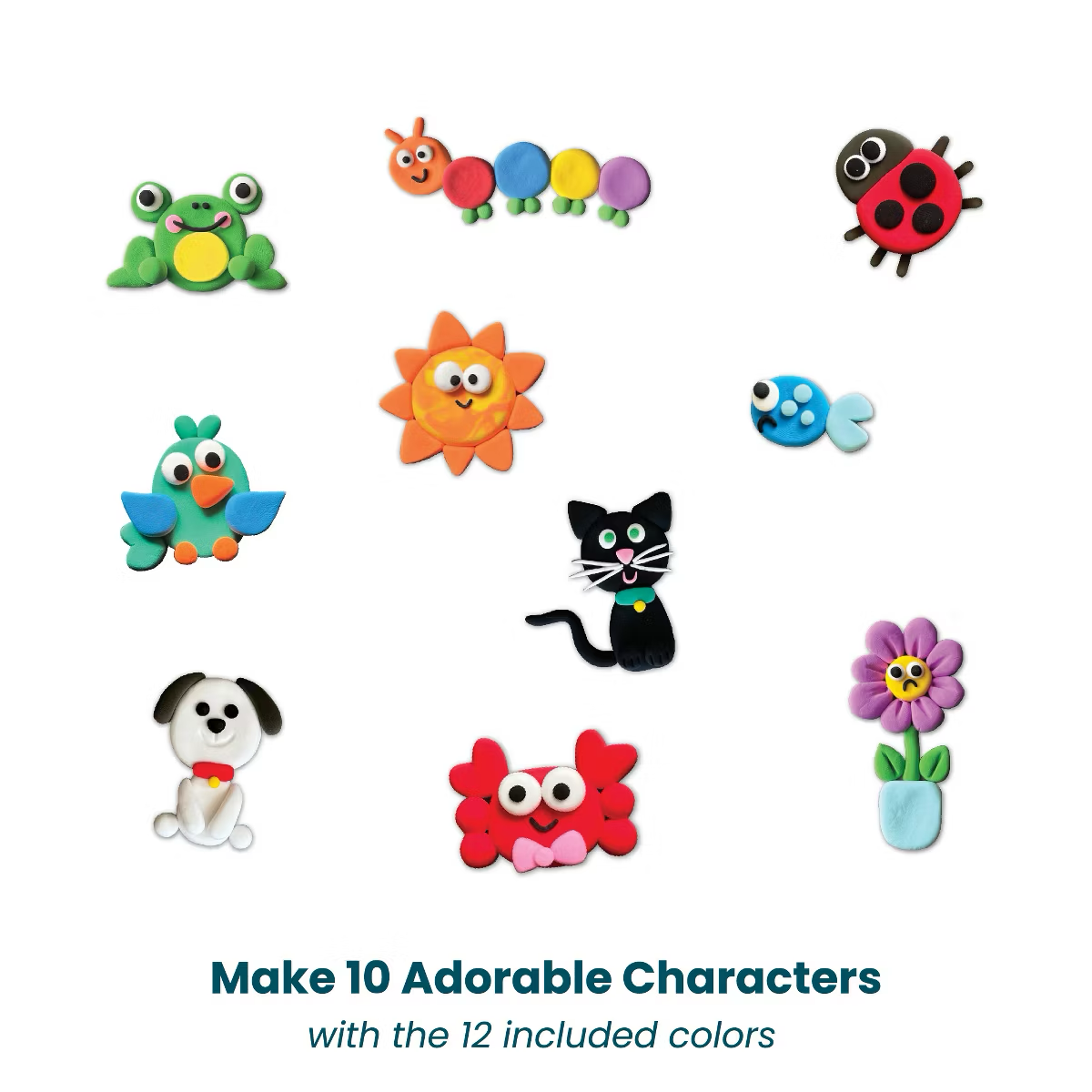 Chuckle & Roar Whoa Dough Character Creator Air Dry Clay - 12pc