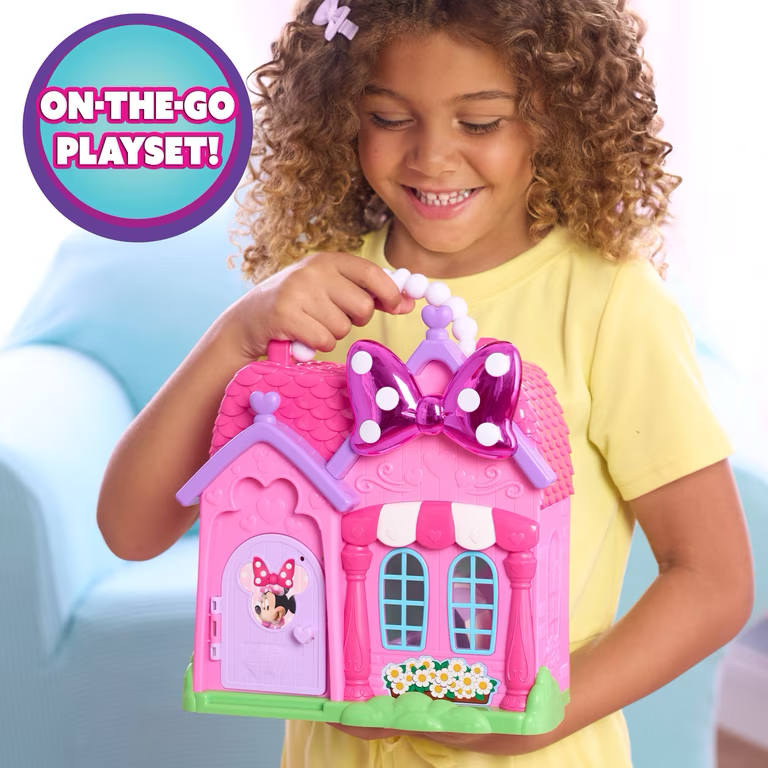 Disney Jr. Minnie Mouse Mini Mansion Playset Dollhouse, Portable