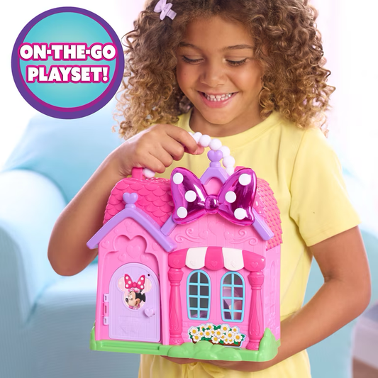 Disney Jr. Minnie Mouse Mini Mansion Playset Dollhouse, Portable