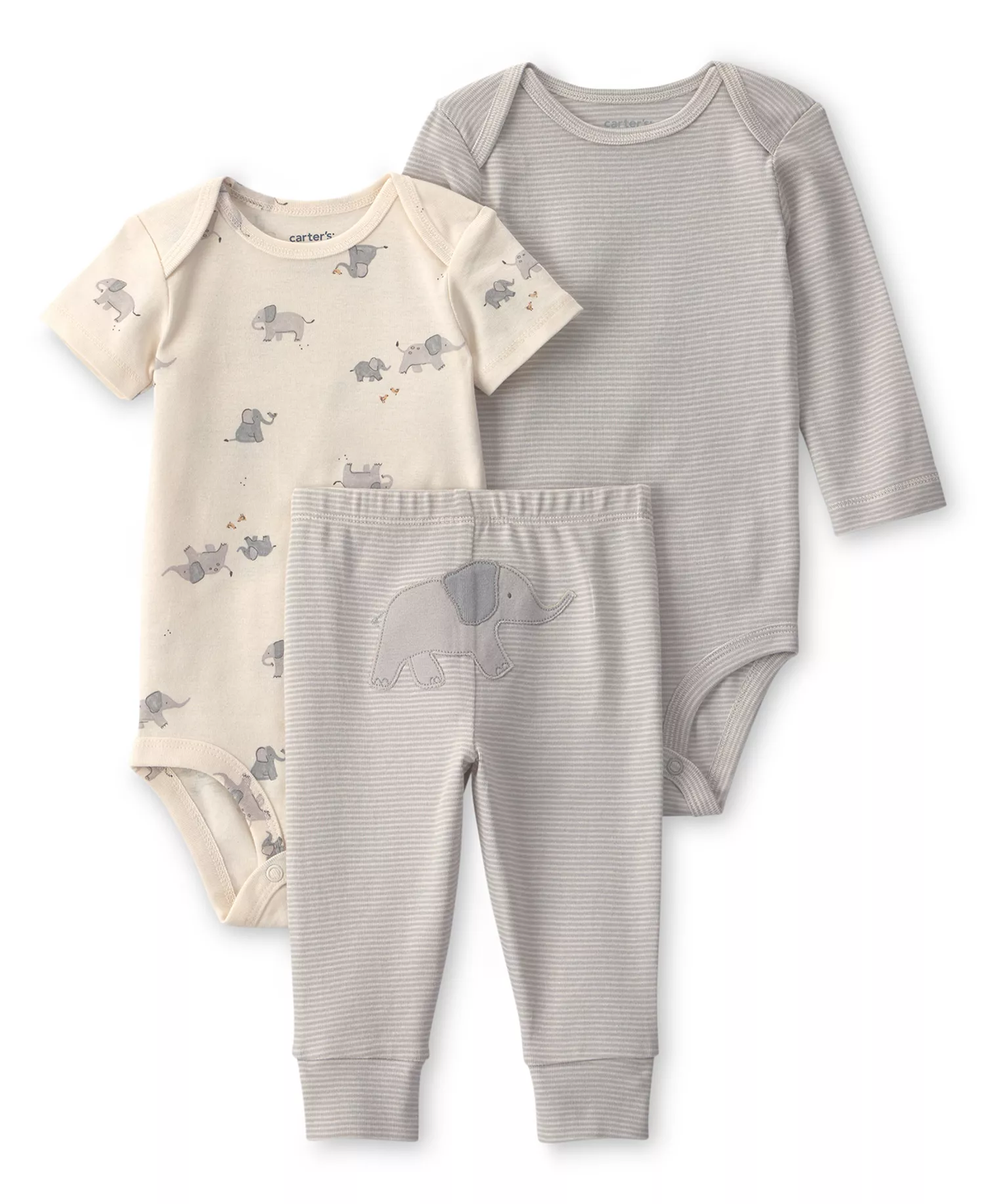 Carter's Baby Boys' and Girls' Crewneck Bodysuit and Pants, 3-Piece Set