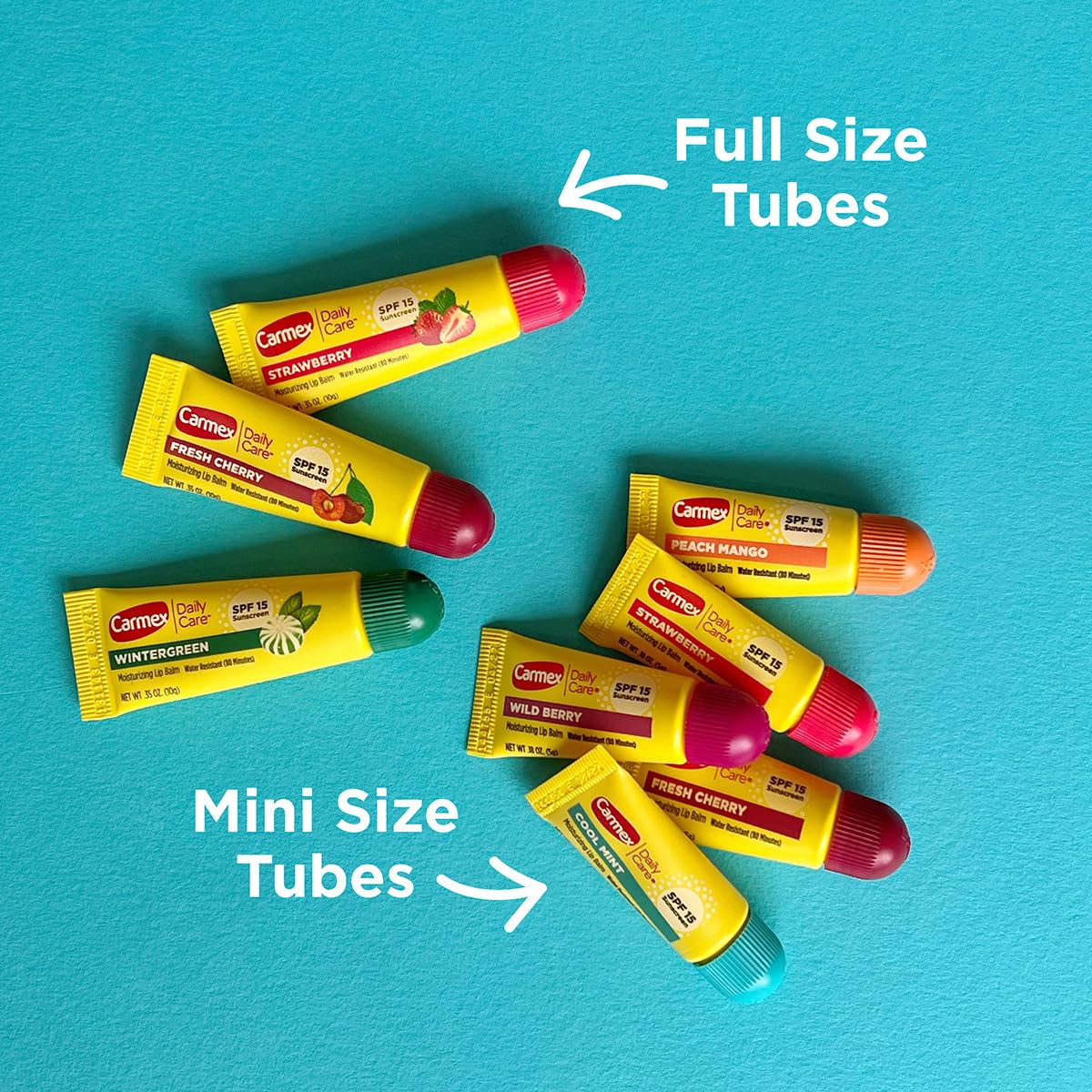 Carmex Daily Care and Daily Care Minis Moisturizing Lip Balm Pack SPF 15